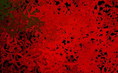 Koyu yeşil, kırmızı vektör zarif arka plan, ağaçlar, dallar. Ağaçların karalama tarzında olduğu belirsiz soyut bir çizim. Ağ ve ambalaj için elle boyanmış tasarım.