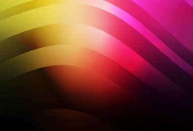 Koyu pembe, kıvrımlı sarı vektör deseni. Basit bir şekilde yepyeni renkli bir tasvir. Broşürler, broşürler için doku.