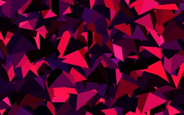 Dark Purple Pink Vector Backdrop Lines Triangles Блестящие Абстрактные Иллюстрации — стоковый вектор