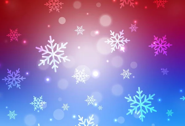 Светло Синий Красный Вектор Новогоднем Стиле Современные Абстрактные Формы Рождественского — стоковый вектор