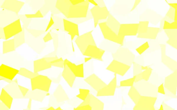 ライトグリーン 六角形のセットを持つ黄色のベクトル背景 ぼかし面上の色の六角形のイラスト あなたの広告 小冊子のパターン — ストックベクタ