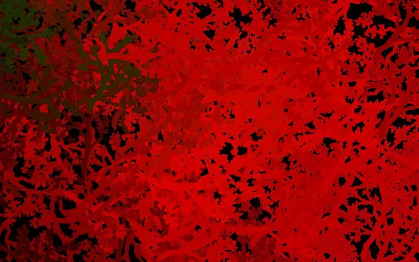 Mörkgrön Röd Vektor Elegant Bakgrund Med Träd Grenar Vag Abstrakt — Stock vektor