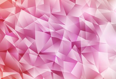 Açık pembe vektör üçgen arkaplan parlıyor. Üçgenli renkli soyut çizimler. Arkaplanlarınız için desenli desen.