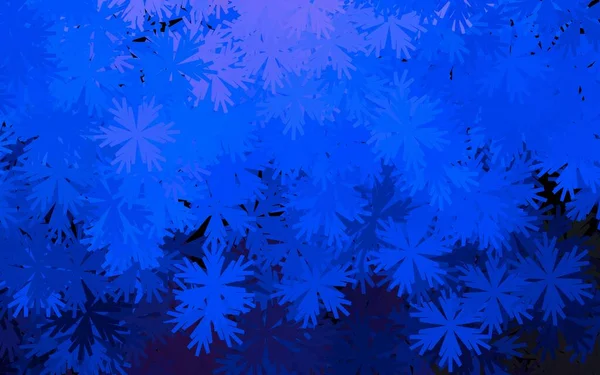 Sötét Kék Vektor Elvont Design Virágokkal Kreatív Illusztráció Elmosódott Stílusban — Stock Vector