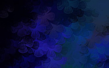 Koyu pembe, mavi vektör karalama desenli ağaçlar, dallar. Beyaz arka planda doğal bir çiçek. Cep telefonlarının geçmişleri için şablon.