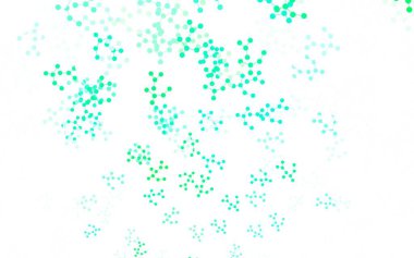 Yapay zeka ağıyla açık yeşil vektör deseni. Soyut şablondaki yapay zeka şekilleriyle parlayan illüstrasyon. Teklif verilerinin tanıtımı için akıllı tasarım.