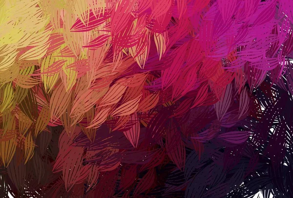 Dunkelrosa Gelber Vektorhintergrund Mit Memphis Formen Illustration Mit Farbenfrohen Verlaufsformen — Stockvektor