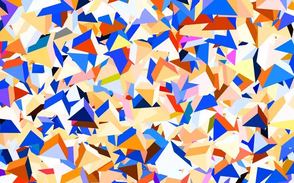 Hellorangefarbener Vektorhintergrund Mit Dreiecken Dreiecke Auf Abstraktem Hintergrund Mit Buntem — Stockvektor