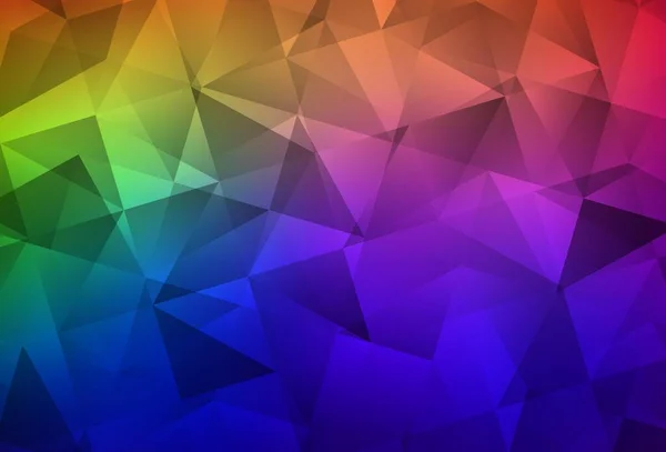 Modelo Mosaico Triângulo Vetorial Multicolorido Escuro Ilustração Geométrica Criativa Estilo —  Vetores de Stock