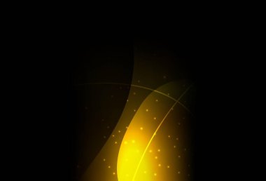 Koyu sarı vektör Modern soyut illüstrasyon renkli noktalar, çizgiler. Renkli su damlaları olan modern soyut çizimler. Bir kartvizit için modern tasarım.