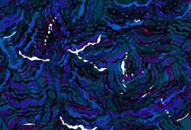 Koyu pembe, çizgili mavi vektör şablonu. Basit eğri biçiminde parlak renkli bir illüstrasyon. Marka kitabı için şık bir desen.