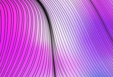 Açık Mor, eğri çizgileri olan pembe vektör arkaplan. Eğilimli soyut bir çizim. Fikirlerin için bir örnek..