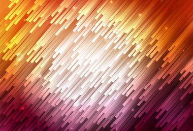 Düz çizgileri olan koyu turuncu vektör düzeni. Renkli çubuklarla, soyut çizimler. Güzel geçmişiniz için şablon.