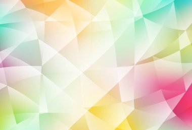 Işık Çokrenkli vektör soyut çokgen şablonu. Üçgenlerden oluşan parlayan çokgen çizimler. İşiniz için yepyeni bir tasarım..