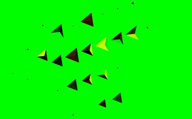 Koyu yeşil vektör arkaplanı, çizgiler, üçgenler. Soyut arkaplanda renkli eğimli üçgenler. Web siteniz için basit tasarım.