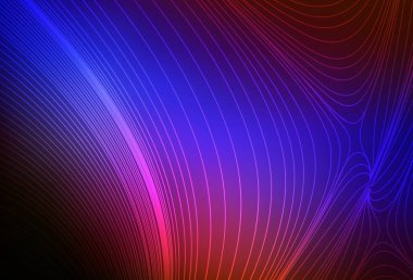 Koyu mavi, renkli çizgileri olan kırmızı vektör dokusu. Çizgilerle modern geometrik soyut çizim. Reklamınız, posteriniz, afişiniz için en iyi tasarım.
