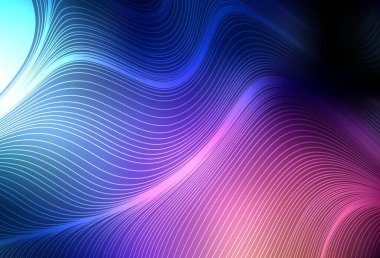 Düz çizgileri olan koyu mavi, kırmızı vektör arkaplan. Bulanık arkaplanda gradyanı olan çizgiler. Reklamınız, posteriniz, afişiniz için en iyi tasarım.