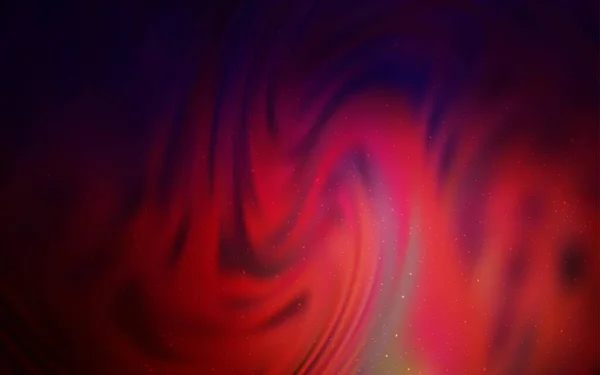 Темно Синій Червоний Векторний Шаблон Космічними Зірками Блискуча Кольорова Ілюстрація — стоковий вектор
