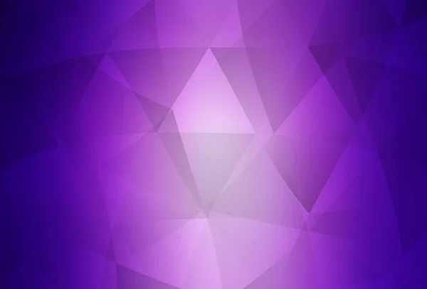 Licht Paars Roze Vector Glanzende Driehoekige Achtergrond Polygonale Abstracte Illustratie — Stockvector