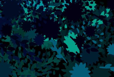 Açık mavi, rastgele şekilli yeşil vektör deseni. Renkli rastgele şekillerle modern soyut illüstrasyon. Web siteniz için basit tasarım.