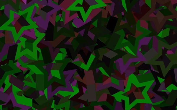 Темно Рожевий Зелений Векторний Розклад Яскравими Зірками Розмитий Декоративний Дизайн — стоковий вектор