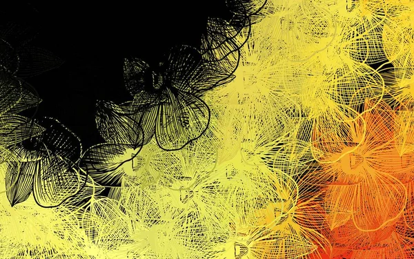 Koyu kırmızı, çiçekli sarı vektör arkaplan. Beyaz arka planda doğal bir çiçek. Marka kitabınız için yeni şablon.