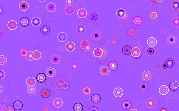 Светло Фиолетовый Розовый Векторный Узор Сферами Блестящие Абстрактные Иллюстрации Размытыми — стоковый вектор
