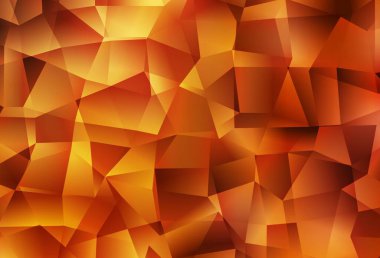 Açık Turuncu vektör çokgen şablonu. Origami stilinde gradyan ile yaratıcı geometrik illüstrasyon. Arkaplanlarınız için desenli desen.