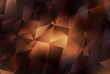 Koyu kahverengi vektör mozaik doku. Çokgen tarzda tamamen yeni bir renk çizimi. İşiniz için en iyi üçgen tasarım.