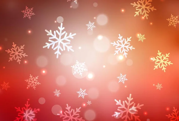 Hellroter Vektorhintergrund Urlaubsstil Einfache Gradienten Illustration Mit Weihnachtlichen Attributen Intelligentes — Stockvektor