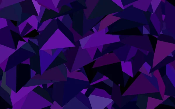 Dunkelviolettes Rosafarbenes Vektormuster Mit Polygonalem Stil Dreiecke Auf Abstraktem Hintergrund — Stockvektor