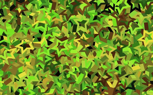 Темно Зеленый Красный Векторный Узор Звездами Звёзды Размытом Абстрактном Фоне — стоковый вектор