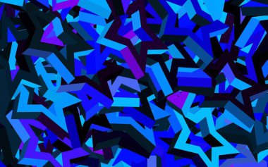 Koyu pembe, kristalli mavi vektör şablonu, üçgenler. Üçgenli soyut gradyan çizimi. İşiniz için en iyi akıllı tasarım.