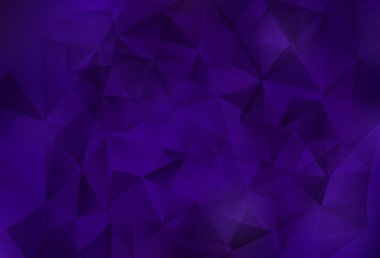 Üçgenli koyu mor vektör arkaplan. Üçgen şekilli ışıltılı soyut çizimler. İşiniz için en iyi akıllı tasarım.