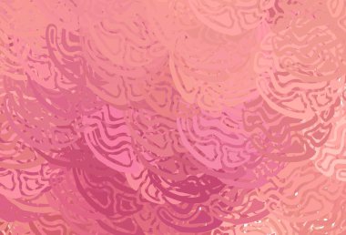 Açık pembe çizgili vektör şablonu. Eğimli çizgileri olan zarif parlak bir illüstrasyon. İş tasarımınız için şablon.