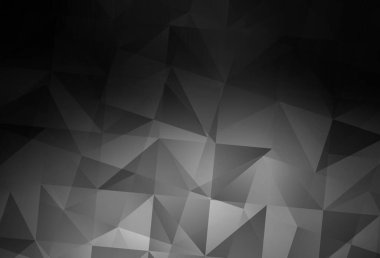 Koyu gri vektör çokgen desen. Çokgen biçiminde, gradyan ile renkli çizimler. Dizaynınız için üçgen desen.