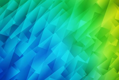 Açık Mavi, eşkenar dörtgenli yeşil vektör arkaplanı. Renkli dikdörtgenlerle modern soyut çizimler. Reklamlar için desen.