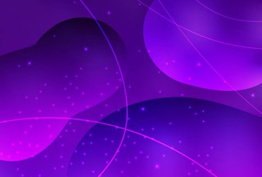 Koyu Mor, pembe vektör modern soyut çizgiler, renkli noktalar. Renkli su damlaları olan modern soyut çizimler. Broşürler, broşürler için temel