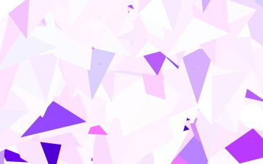 Üçgenli açık mor vektör arkaplan. Üçgen şekilli ışıltılı soyut çizimler. Kartvizitiniz için modern tasarım.