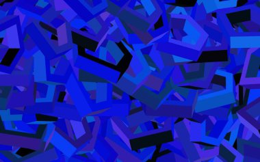 Koyu pembe, altıgen şekilli mavi vektör düzeni. Altıgen tarzda ışıldayan soyut çizimler. Marka kitabınız için yeni şablon.