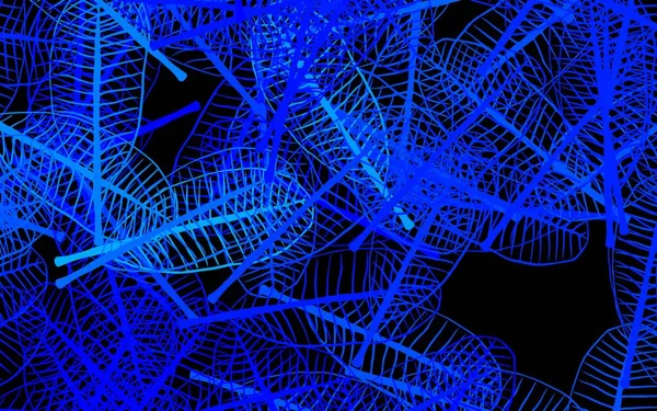 Темний Blue Векторний Абстрактний Візерунок Листям Сучасна Геометрична Абстрактна Ілюстрація — стоковий вектор