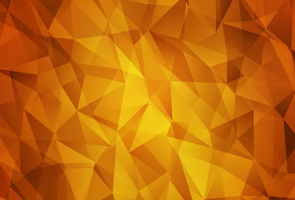 Lichtoranje Vector Veelhoekige Achtergrond Schitterende Kleurrijke Illustratie Met Driehoeken Gloednieuw — Stockvector