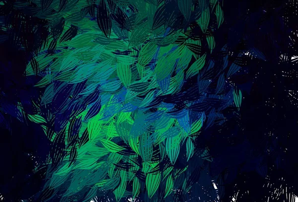 Azul Oscuro Textura Vectorial Verde Con Formas Abstractas Formas Caóticas — Vector de stock