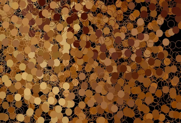 円のダークブラウンベクトルテンプレート 雨のぼやけた滴と光る抽象的なイラスト ポスター ウェブサイトのバナーのデザイン — ストックベクタ