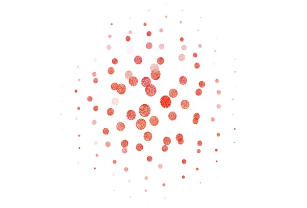 Hellrote Vektorschablone Mit Kreisen Schöne Farbige Illustration Mit Verschwommenen Kreisen — Stockvektor