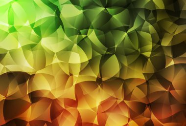 Açık yeşil, sarı vektör üçgen arkaplan. Origami stilinde gradyan ile yaratıcı geometrik illüstrasyon. İş tasarımınız için yepyeni bir tarz.