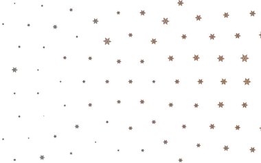 Açık Kahverengi vektör arkaplanı, Xmas kar taneleri, yıldızlar. Kar taneleriyle modern geometrik soyut çizim. İş ilanı için yeni yıl tasarımı.