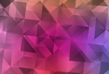 Açık Pembe, Kırmızı vektör soyut mozaik arka plan. Çokgen soyut çizim ve gradyan. Bir markanın arkaplanı için desen.