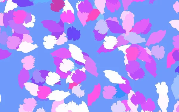 Licht Roze Blauwe Vector Achtergrond Met Memphis Vormen Kleurrijke Chaotische — Stockvector