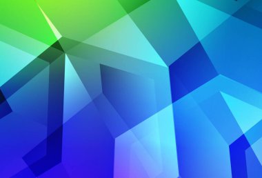 Açık mavi, altıgen şekilli yeşil vektör düzeni. Altıgenli soyut bir tasarım. Web sitesi posterleri, afişler için tasarım.